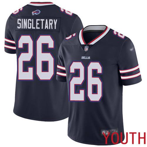 Youth Buffalo Bills #26 Devin Singletary Limited Navy Blue Inverted Legend NFL Jersey->youth nfl jersey->Youth Jersey